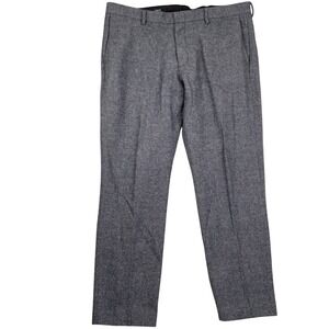 J Crew Dress Pants Mens W36 L30 Blue Herringbone Thompson Slim Fit Office Tweed